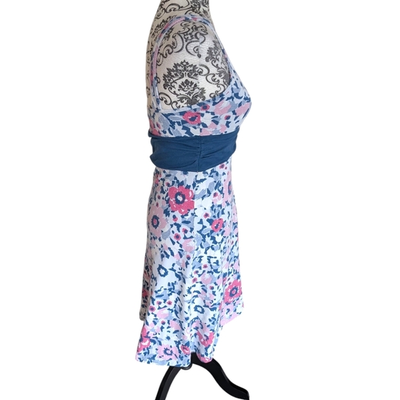 Patagonia Margot Dress Dewdrop Flower Pink Blue White Sundress Women's Small - Picture 6 of 9